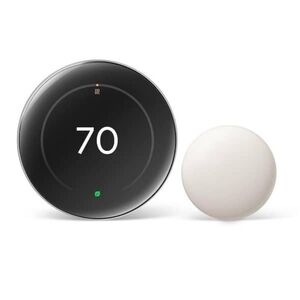 Google Nest Learning Thermostat + Nest Temperature Sensor (Polished Silver)